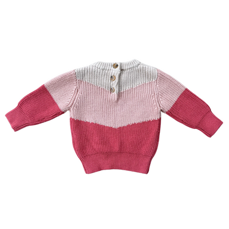 Colorblock Knit Sweater - HoneyBug 