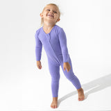 Poppin Purple Bamboo Convertible Footie - HoneyBug 