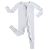 Comfy Gray Zippered Baby Romper - HoneyBug 