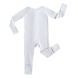 Comfy Gray Zippered Baby Romper - HoneyBug 