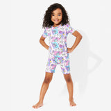 Comic Purple Bamboo Kids Pajama Short Set - HoneyBug 