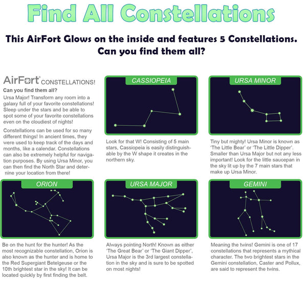 The Original AirFort - Constellation (Glow) by AirFort.com - HoneyBug 