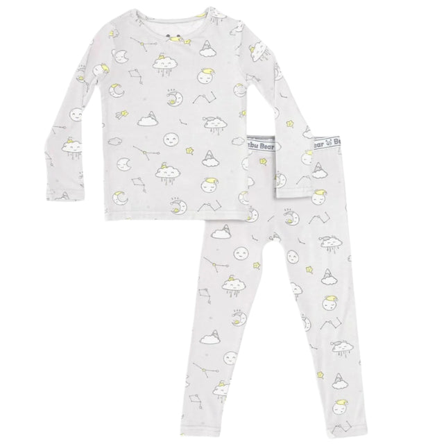 Constellation Grey Bamboo Kids Pajamas - HoneyBug 