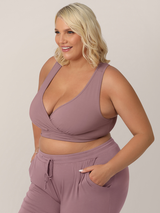 French Terry Racerback Nursing & Sleep Bra | Twilight - HoneyBug 