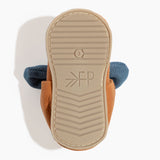 Corduroy Cowgirl Knotted Bow Baby Shoe - HoneyBug 