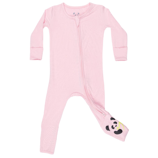 Blush Pink Bamboo Convertible Footie - HoneyBug 