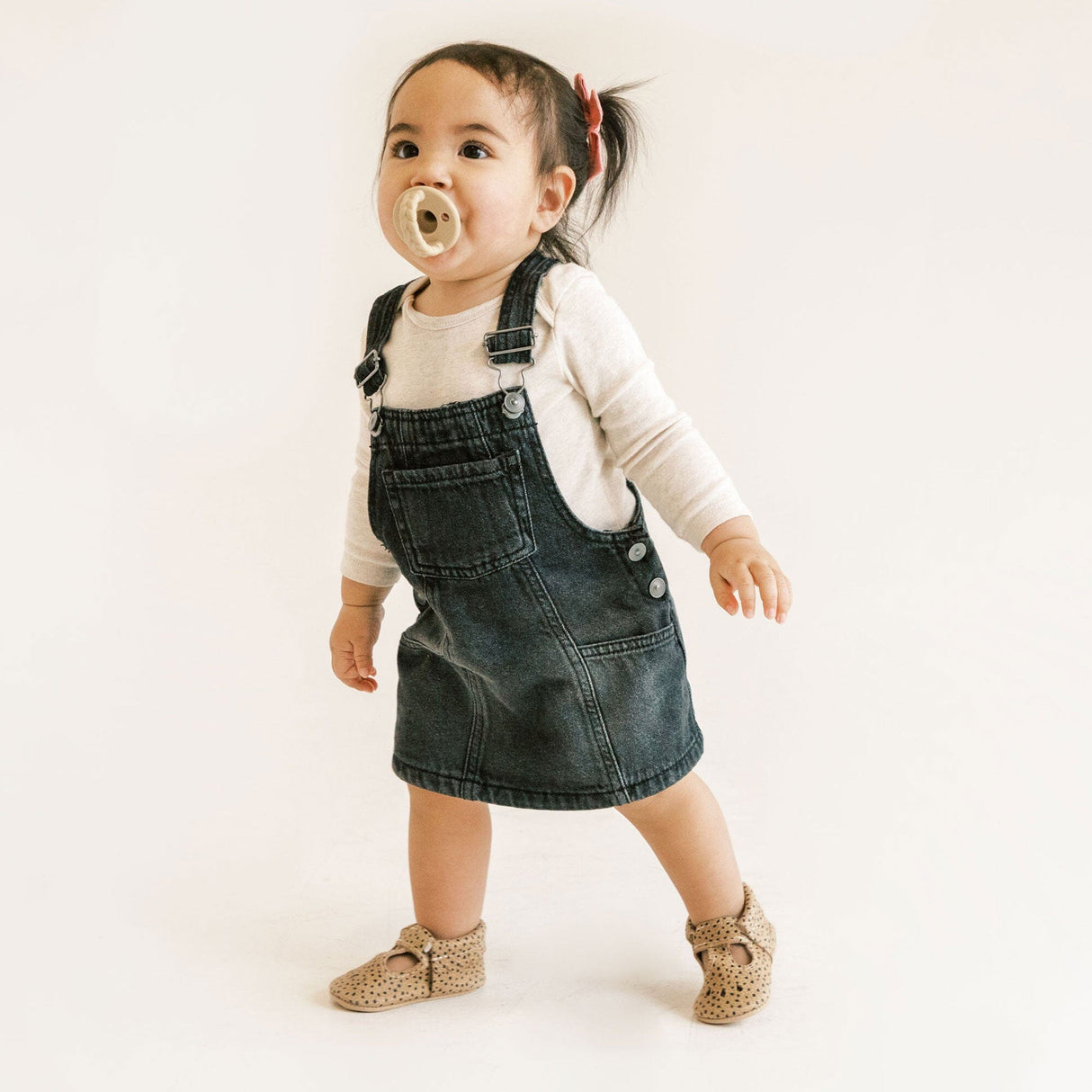 Almond Speckles Mary Jane Baby Shoe - HoneyBug 