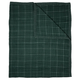 Cotton Muslin Quilted Throw - Evergreen Plaid - HoneyBug 