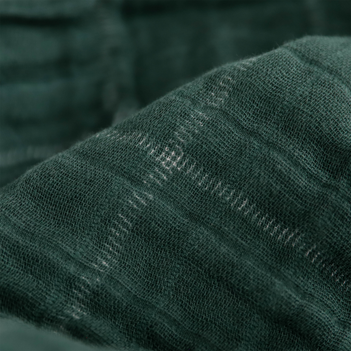 Cotton Muslin Quilted Throw - Evergreen Plaid - HoneyBug 