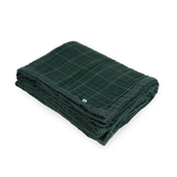 Cotton Muslin Quilted Throw - Evergreen Plaid - HoneyBug 