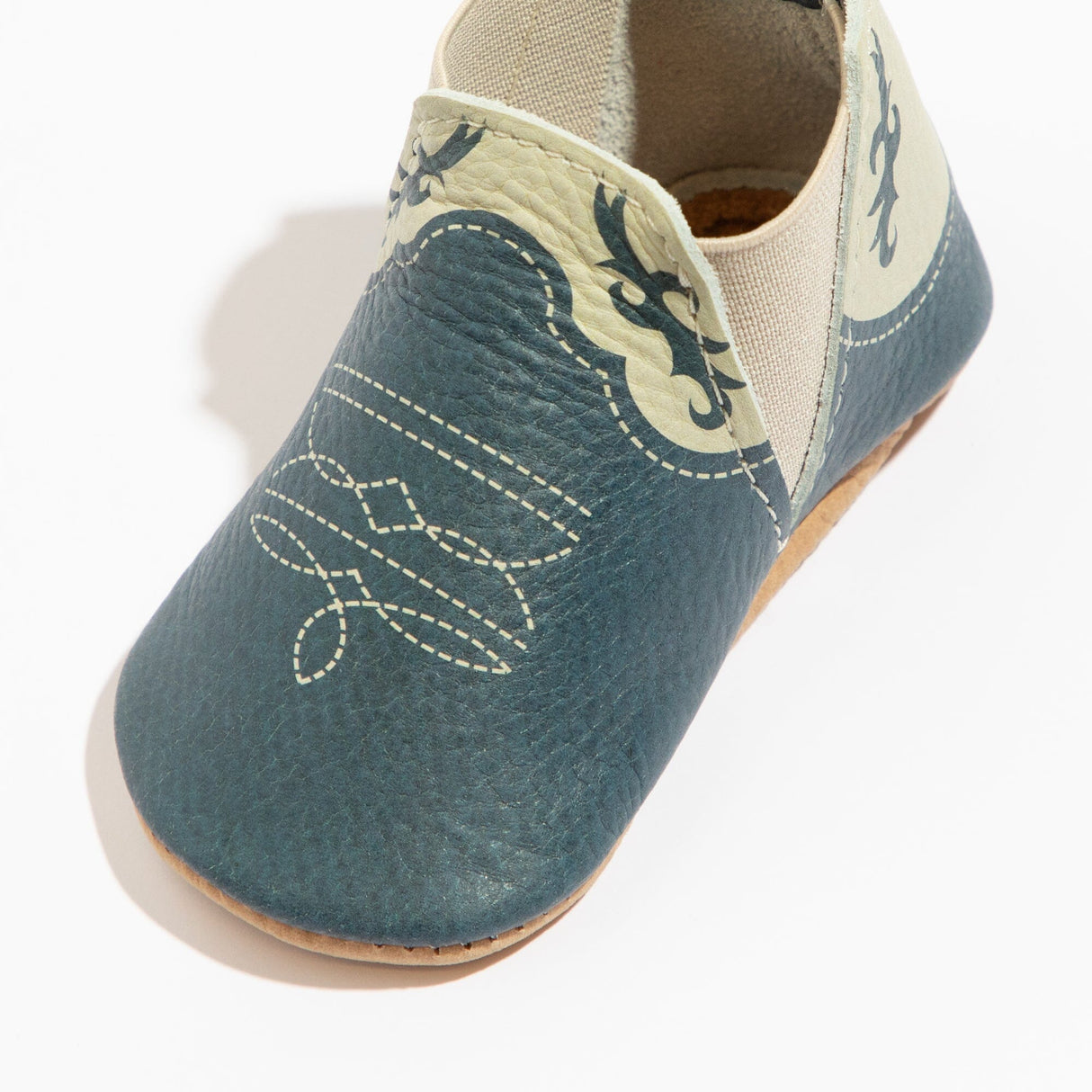 Denim Cowboy Chelsea Boot Baby Shoe - HoneyBug 