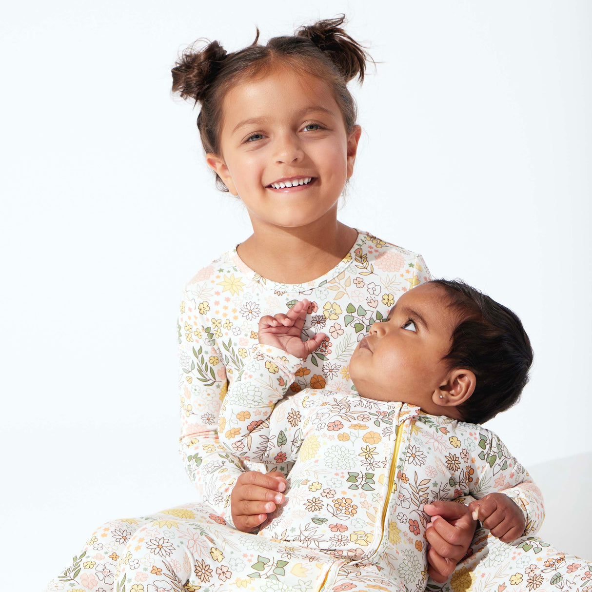 Fall Floral Bamboo Kids Pajamas - HoneyBug 