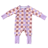 Long Sleeve Zip Romper - HoneyBug 
