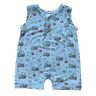 Boy's Sleeveless Romper - HoneyBug 