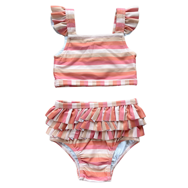 Girl's Two-Piece Swim Set - HoneyBug 