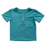Boy's Short Sleeve Henley Shirt - HoneyBug 