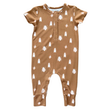 Short Sleeve Henley Romper - HoneyBug 
