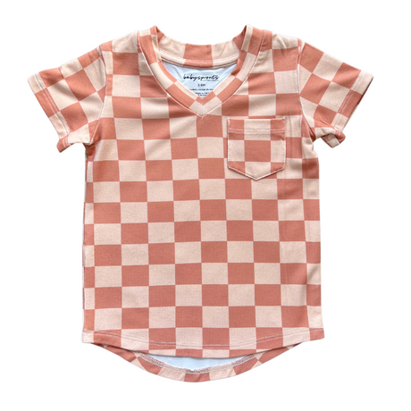 V-Neck Pocket Tee - HoneyBug 