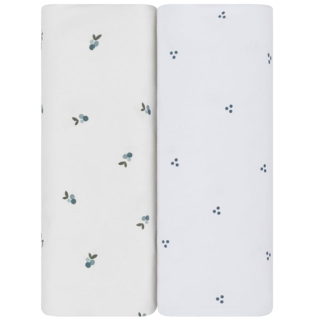 Waterproof Crib Sheet Set - Blue Berry - HoneyBug 