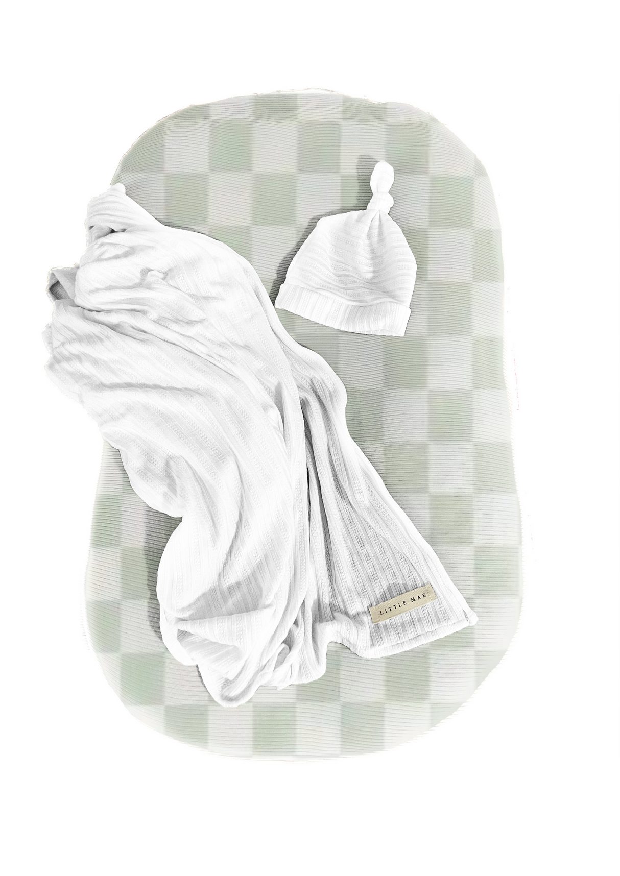 Leaf Green Checkered Baby Lounger Cover