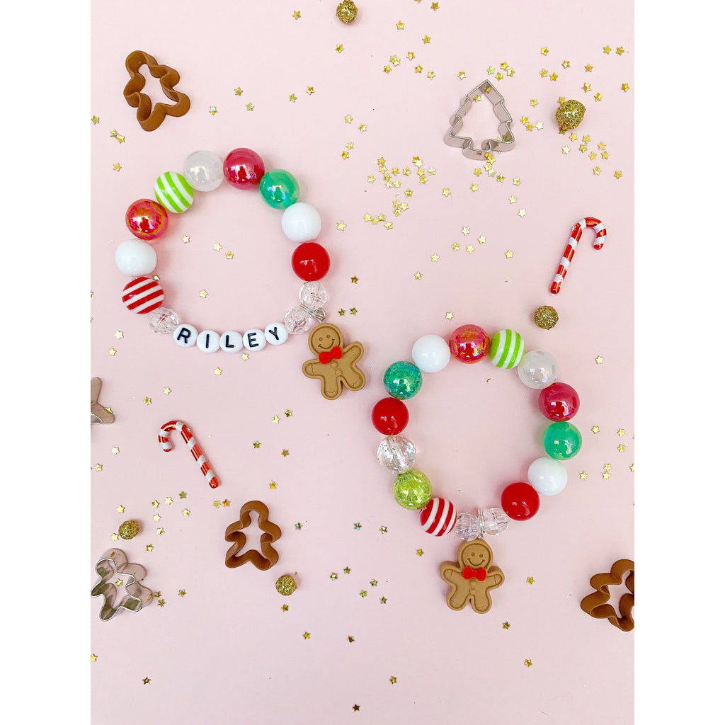 Gingerbread Cookie Charm Bracelet - Customizable - HoneyBug 