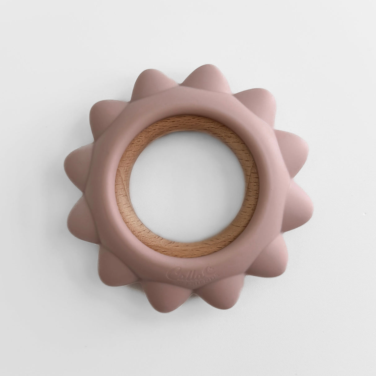 Garden Party Teether Collection - Silicone & Beechwood Sunshine