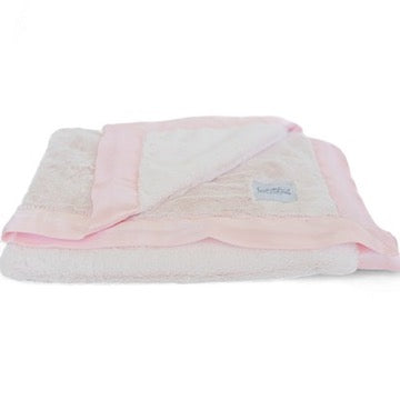 Luxury Satin Border Blanket - Pink