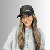 The Mini Mother Embroidered Women's Trucker Hat - Black - HoneyBug 