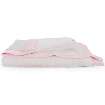 Luxury Satin Border Blanket - Pink