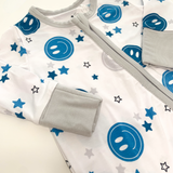 Blue Smiley Coverall