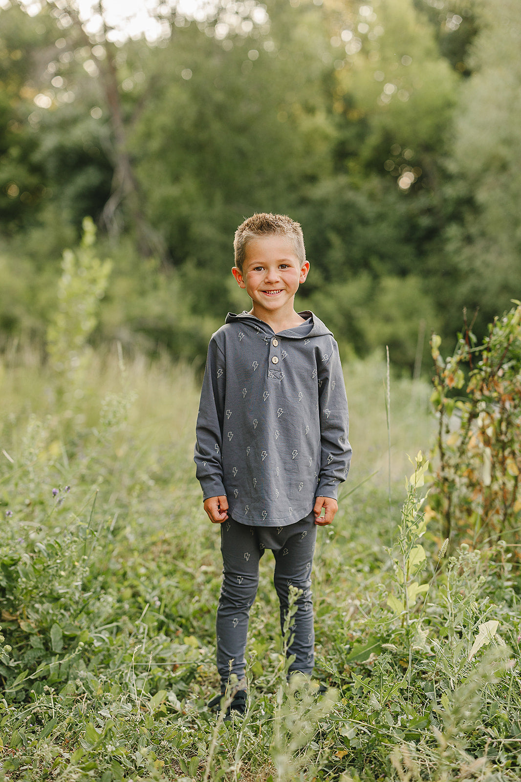 Lightning Bolt Hooded Set - HoneyBug 