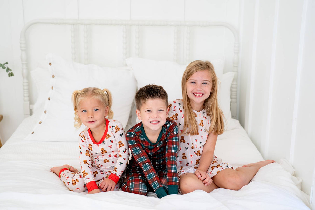 Teddy Bear Christmas | Two Piece Set - HoneyBug 