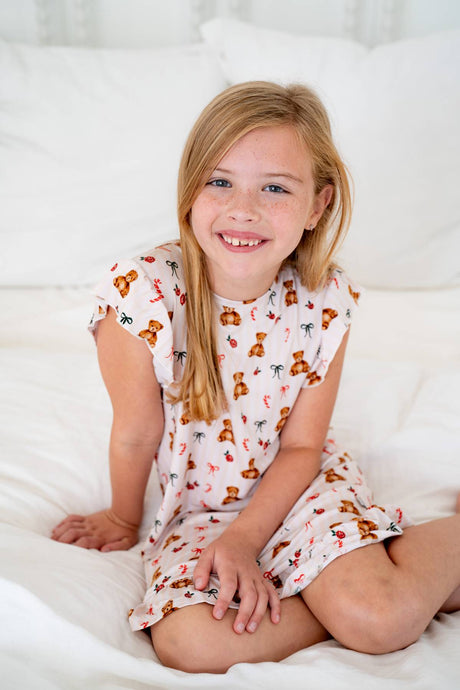 Teddy Bear Christmas | Nightgown - HoneyBug 