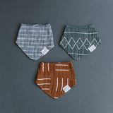 Mustard Mudcloth Muslin Bib - HoneyBug 