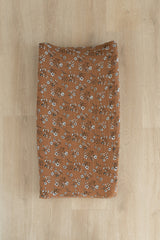 Vintage Floral Muslin Changing Pad Cover - HoneyBug 