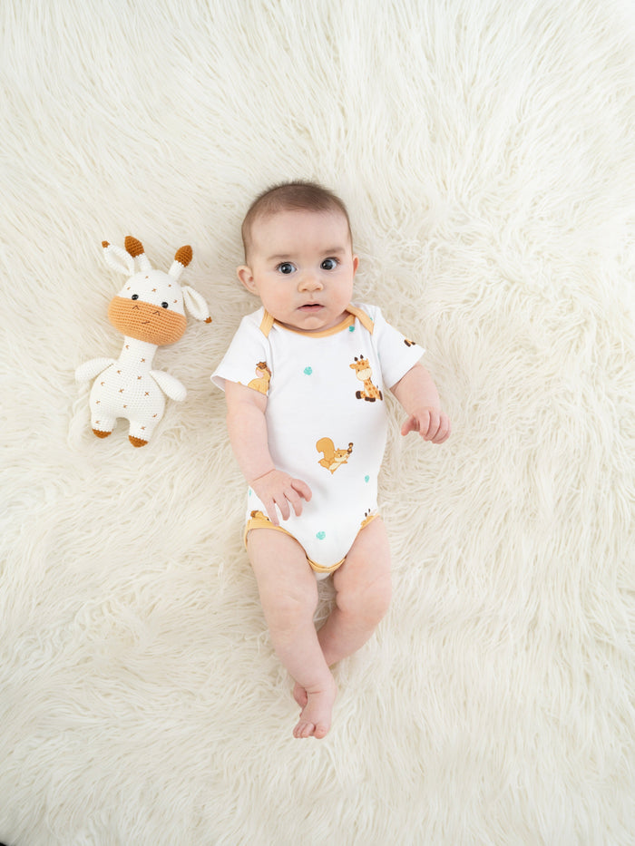 Organic Cotton Joy Bodysuit - The Animal Kingdom - HoneyBug 