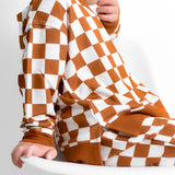 COPPER CHECKERS DREAM PULLOVER - HoneyBug 