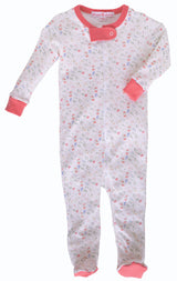 Madison Floral Pima Footie - HoneyBug 