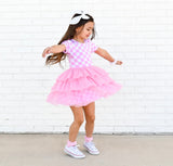 BUBBLEGUM CHECKERS DREAM TUTU DRESS - HoneyBug 