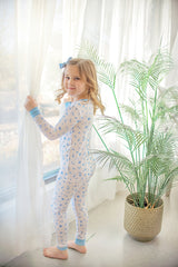 Ditsy Blue Floral | Two-Piece Pajama Set - HoneyBug 