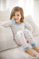 Ditsy Blue Floral | Two-Piece Pajama Set - HoneyBug 