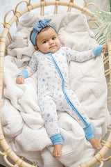 Ditsy Blue Floral Zippy - HoneyBug 