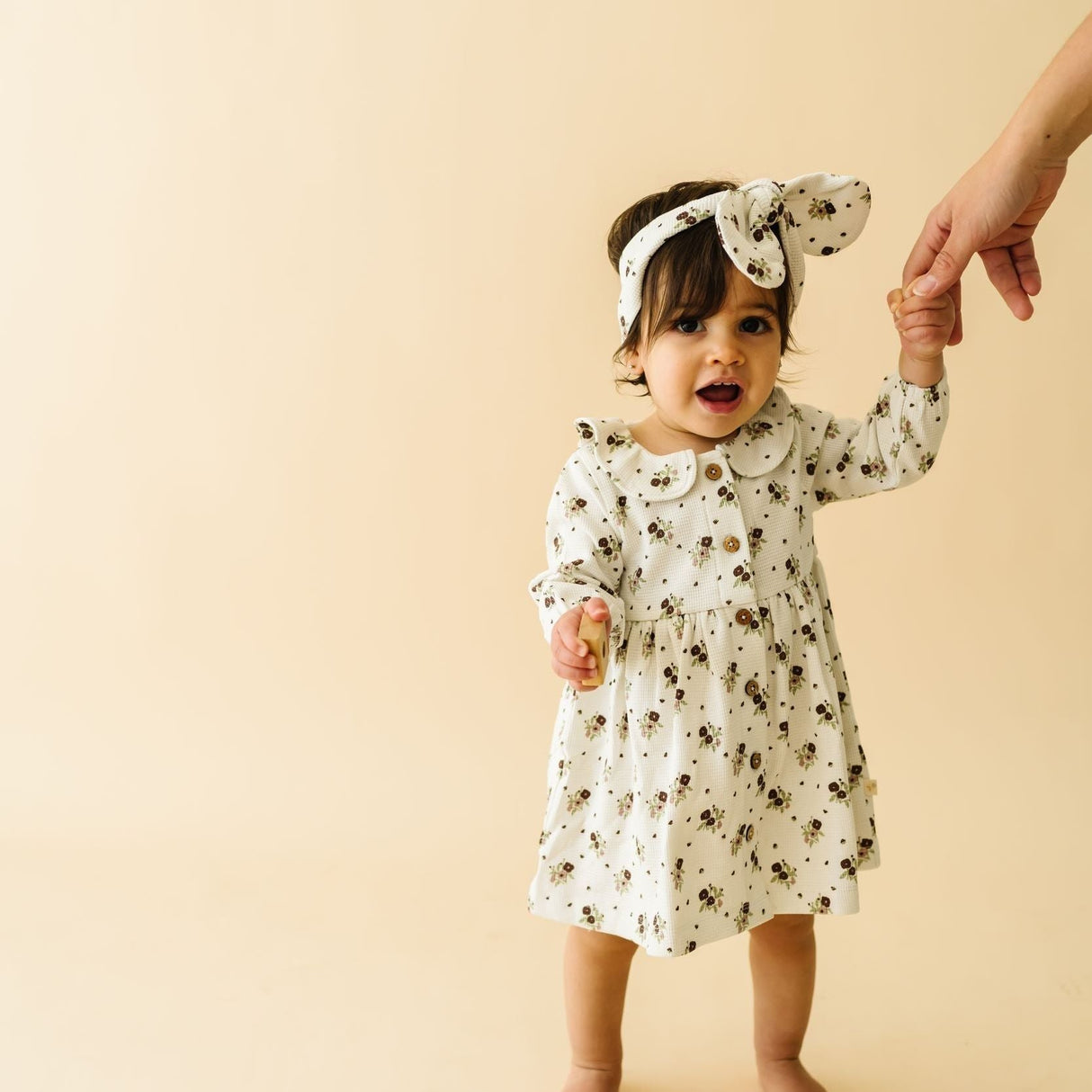 Organic Headwrap - Plum Ditsy - HoneyBug 