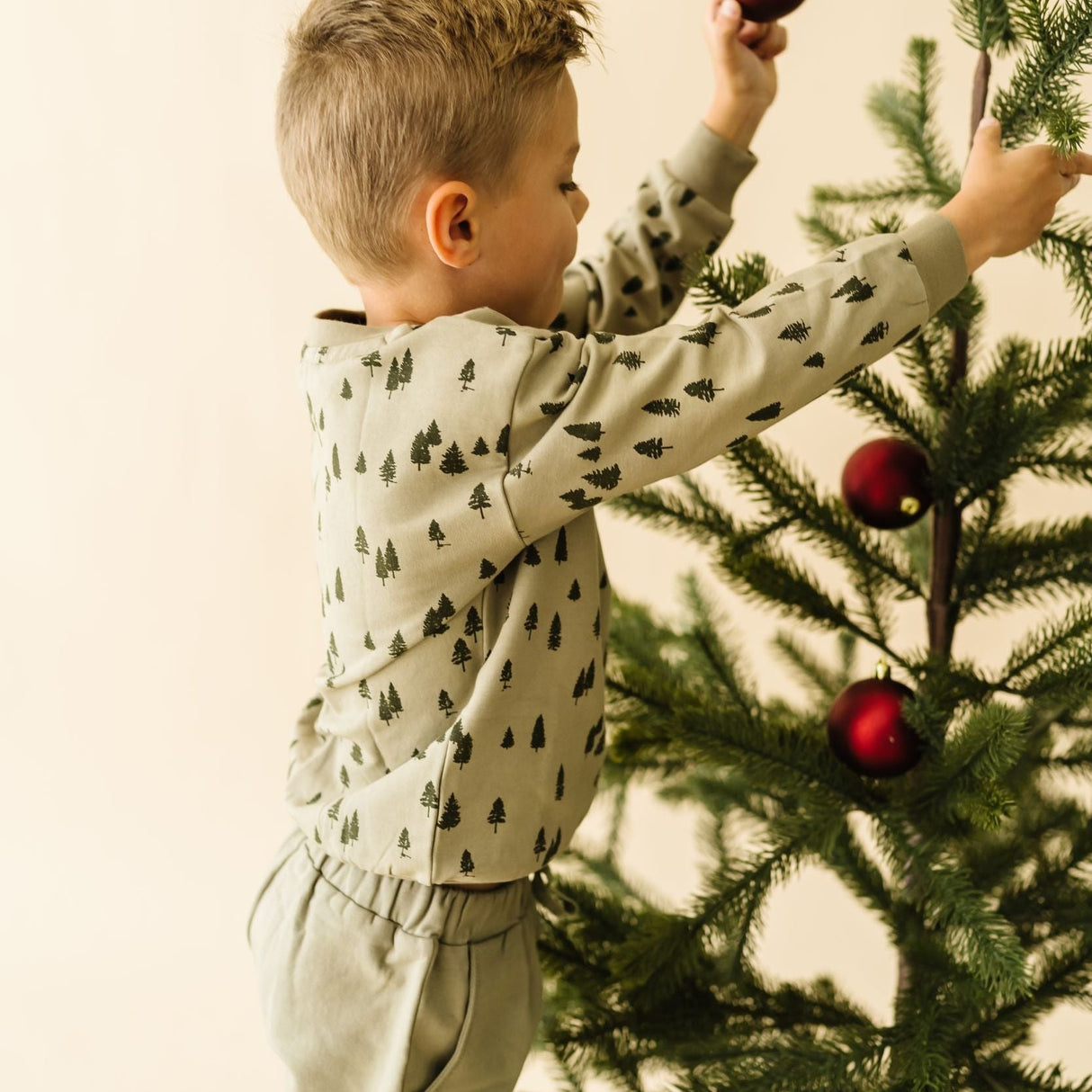 Organic Fleece Jogger Pants - Olive - HoneyBug 