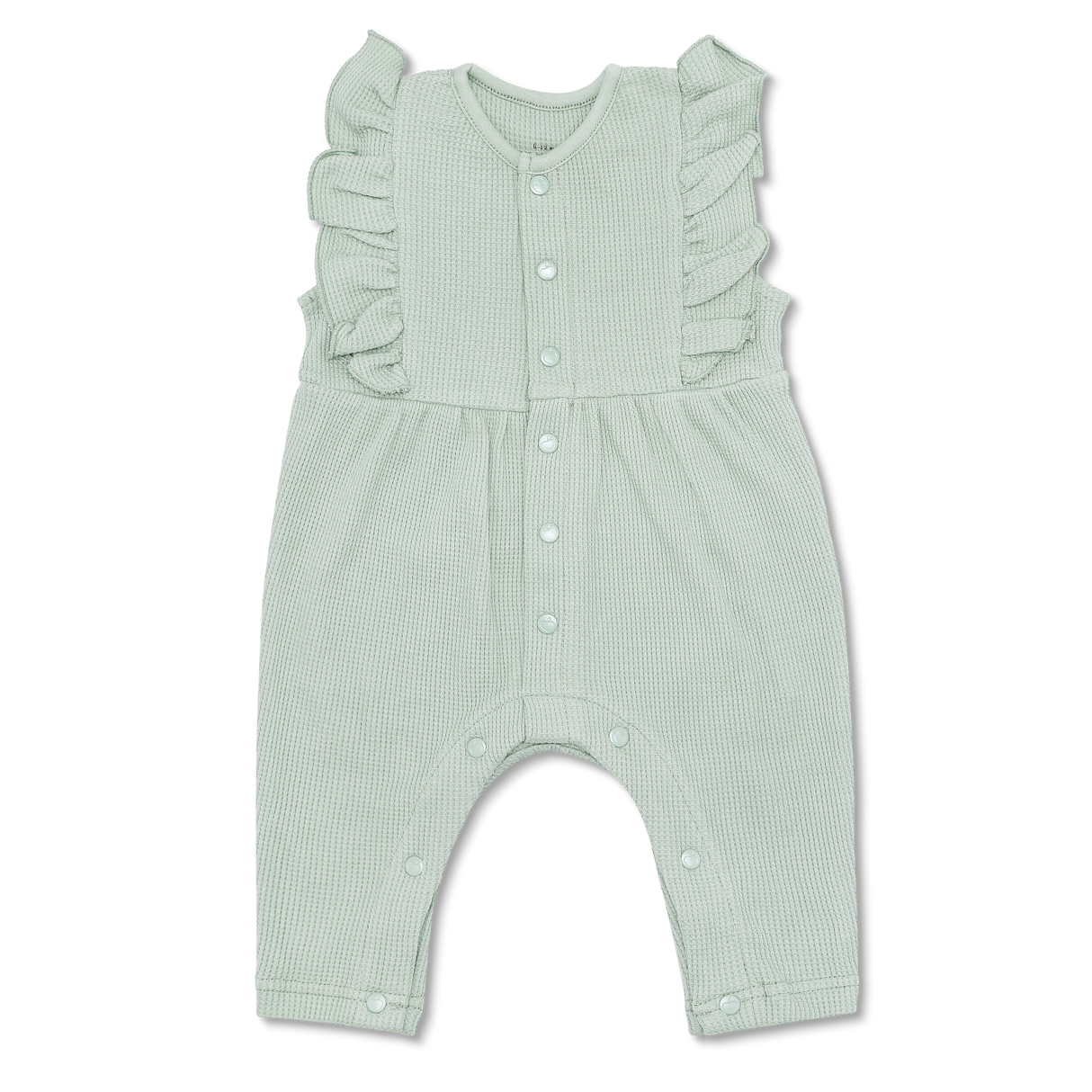 Waffle Ruffle Coverall - Sage