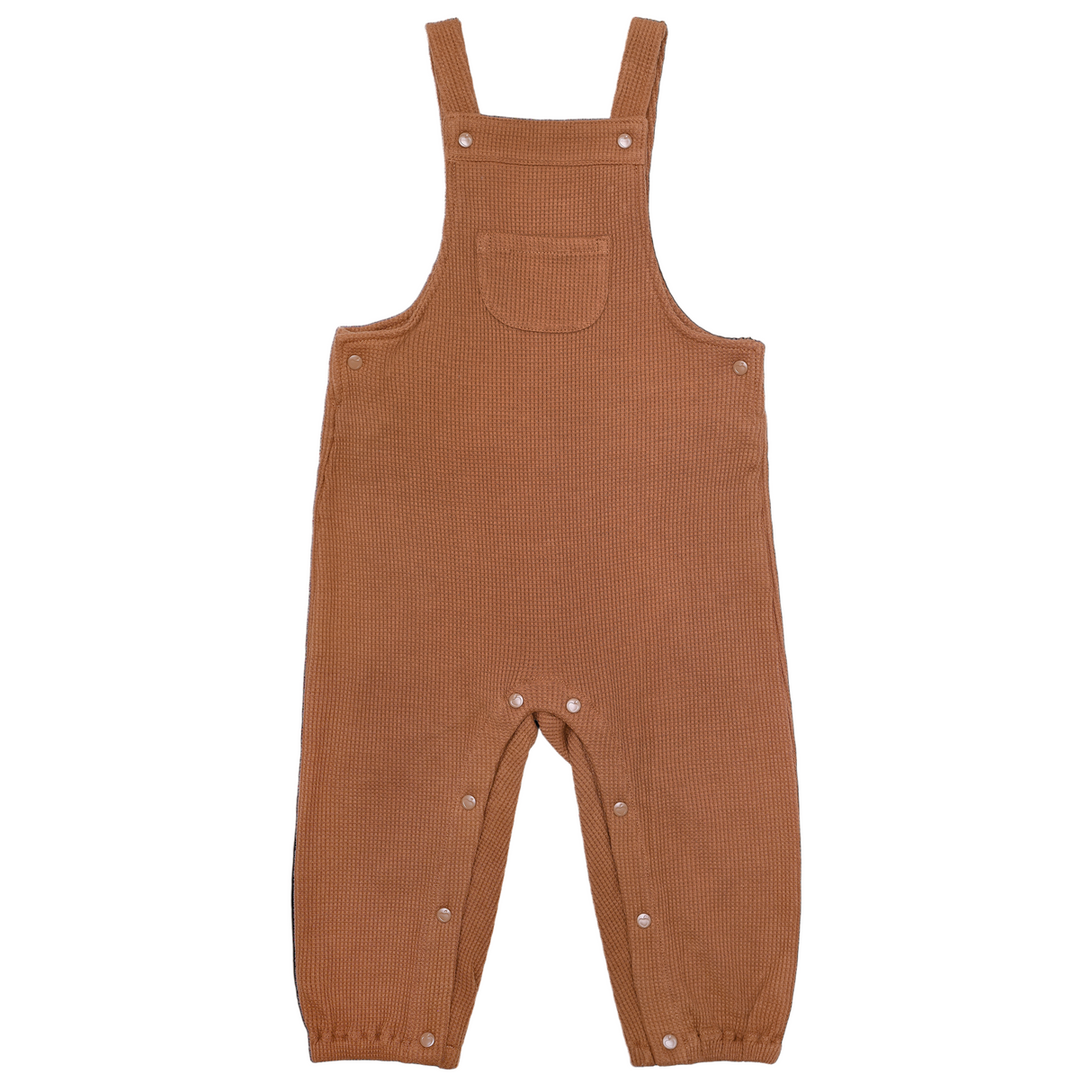 Waffle Overalls - Caramel - HoneyBug 