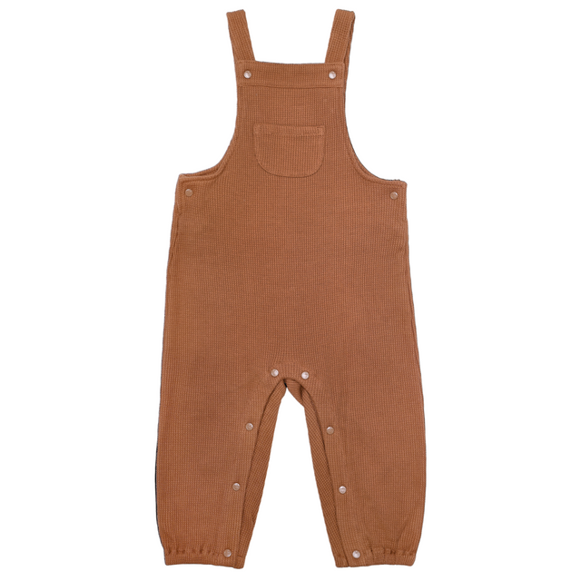 Waffle Overalls - Caramel - HoneyBug 