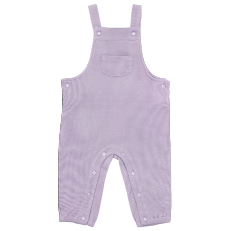 Waffle Overalls - Lavender - HoneyBug 