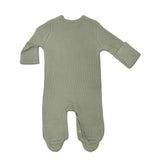 Waffle Footie - Olive Green - HoneyBug 