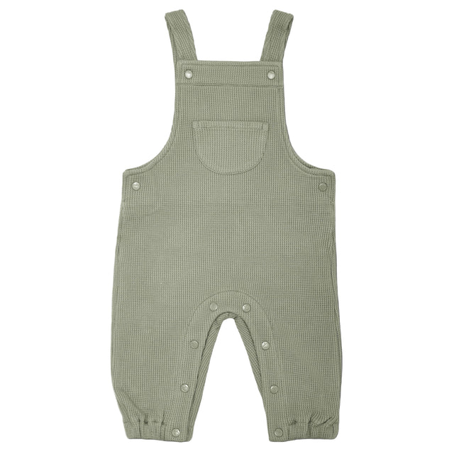 Waffle Overalls - Olive Green - HoneyBug 